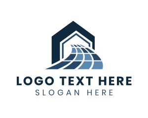 Floor - Blue Tile House Decor logo design
