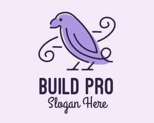 Environment - Purple Sparrow Bird logo design