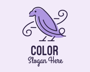 Pet Shop - Purple Sparrow Bird logo design