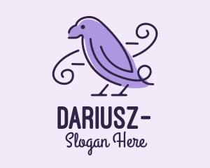 Sparrow - Purple Sparrow Bird logo design
