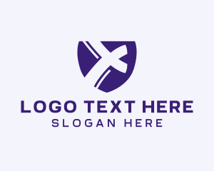 Abstract Animal - Security Shield Letter X logo design