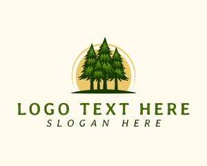 Nature Conservation - Nature Pine Tree Woods logo design