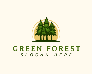 Woods - Nature Pine Tree Woods logo design