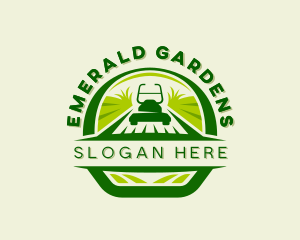 Gardening Lawn Mower Landscaping logo design