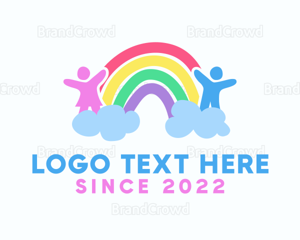 Children Rainbow Nursery Logo