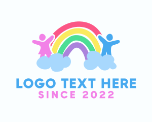 Cute - Children Rainbow Nursery logo design