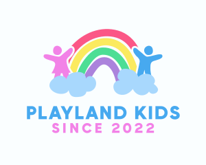 Children Rainbow Nursery logo design