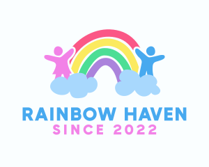 Children Rainbow Nursery logo design