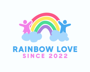 Children Rainbow Nursery logo design