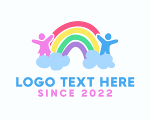 Children - Children Rainbow Nursery logo design