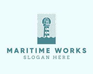 Maritime Coastal Ligthouse logo design