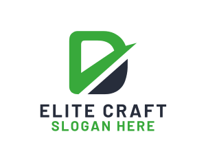 Quality - Green Letter D logo design