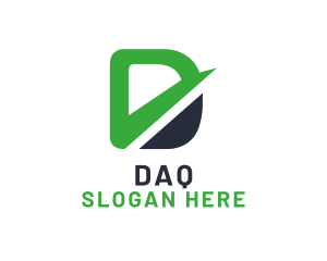 Green Letter D logo design