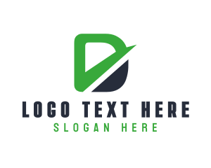 Green Letter D logo design