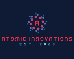 Science Atom Chemistry logo design