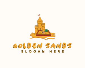 Sand - Sand Castle Summer Beach logo design