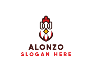 Chicken Rooster Poultry logo design