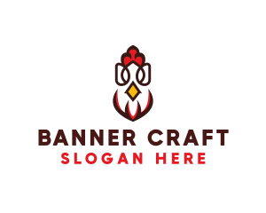 Chicken Rooster Poultry logo design