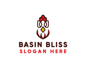 Chicken Rooster Poultry logo design