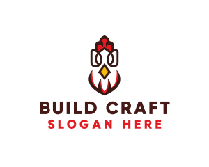 Chicken Rooster Poultry logo design