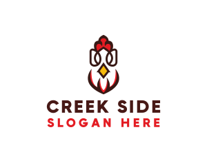 Chicken Rooster Poultry logo design