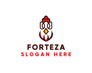 Chicken Rooster Poultry logo design