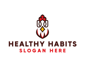 Chicken Rooster Poultry logo design