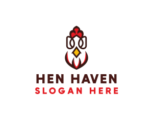 Hen - Chicken Rooster Poultry logo design