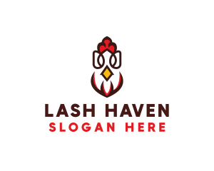 Chicken Rooster Poultry logo design