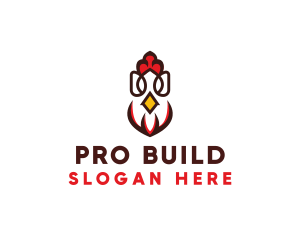 Chicken Rooster Poultry logo design