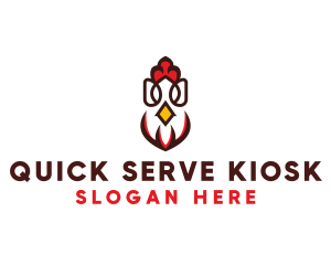 Chicken Rooster Poultry logo design