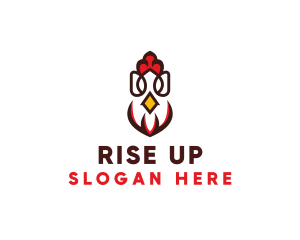 Chicken Rooster Poultry logo design