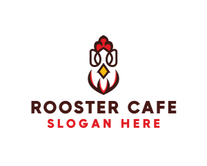 Chicken Rooster Poultry logo design