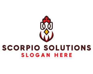 Chicken Rooster Poultry logo design