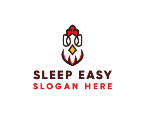 Chicken Rooster Poultry logo design