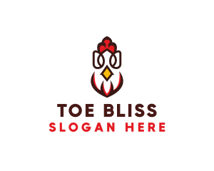 Chicken Rooster Poultry logo design