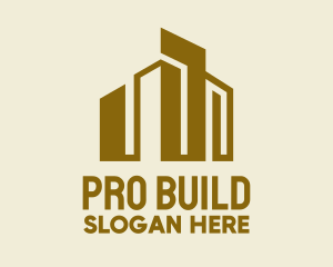 Gold Building Construction logo design