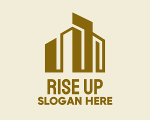 Gold Building Construction logo design