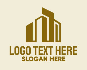 Gold Building Construction Logo