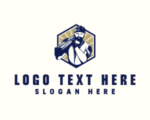 Worker Construction Laborer Logo