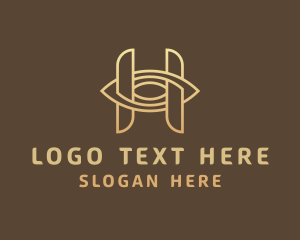 Financial - Elegant Eye Letter H logo design