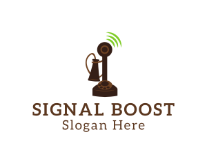 Signal Candlestick Telephone logo design