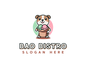 Dog Ice Cream Bistro logo design