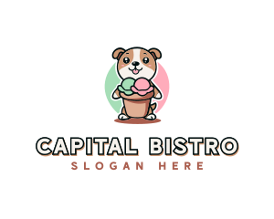 Dog Ice Cream Bistro logo design