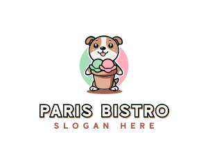 Dog Ice Cream Bistro logo design