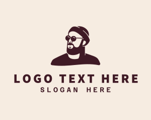 Hipster - Hipster Male Beard logo design