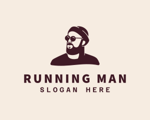 Hipster Male Beard Logo