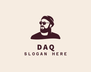 Hipster Male Beard Logo