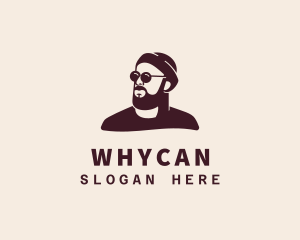 Hipster Male Beard Logo