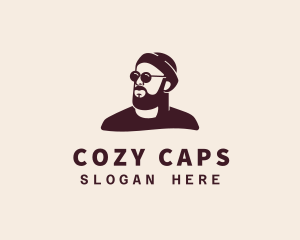 Beanie - Hipster Male Beard logo design